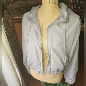 Women's Tan/Gray Hooded Jacket